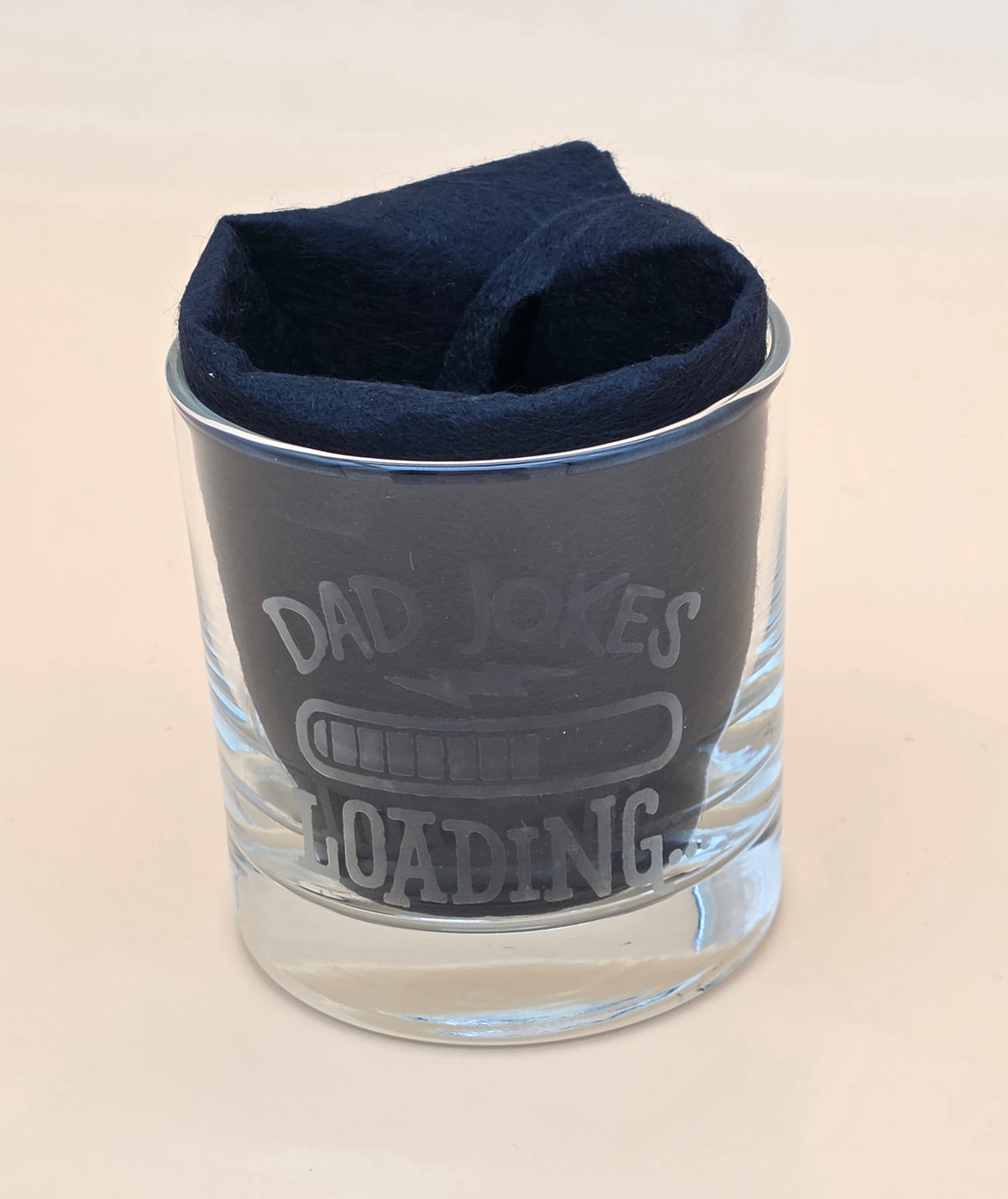 Dad Jokes Loading Etched Rocks Glass